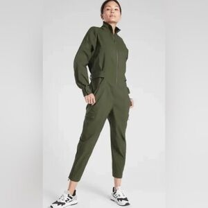 Dark Green Athleta Lenox Jumpsuit NWT